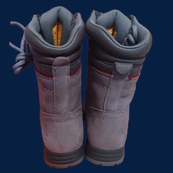 Caterpillar Womens Echo Steel Toe Work Boots Leather Upper Gray Sz 5,5 - Picture 3 of 16